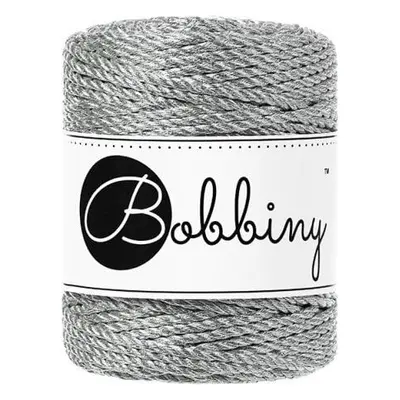 Bobbiny 3PLY Macrame Rope mm m Metallic Silver Cord