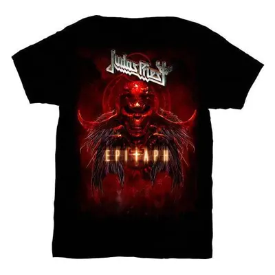 Judas Priest T-Shirt Epitaph Red Horns Unisex Black