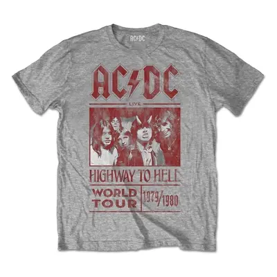 AC/DC T-Shirt Highway to Hell World Tour 1979/1980 Unisex Grey