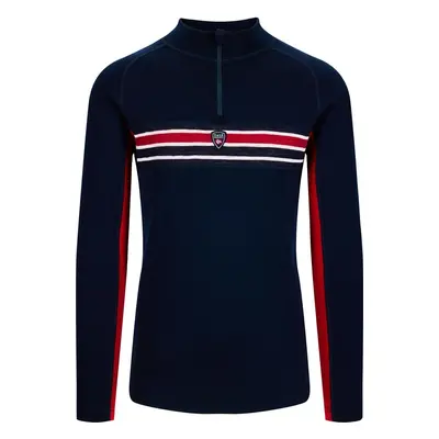 Dale of Norway Aksla Mens Half Zip Baselayer Navy/Red/Off White Jumper