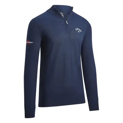 Callaway 1/4 Blended Merino Navy Blue Sweater