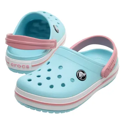 Crocs Toddler Crocband Clog Sandals Ice Blue/White