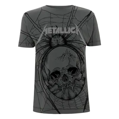 Metallica T-Shirt Spider All Over Grey