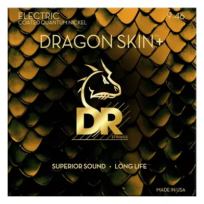 DR Strings Dragon Skin+ Coated Light to Medium E-guitar strings