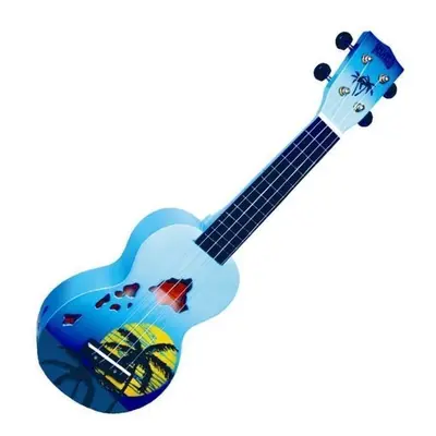 Mahalo Hawaii Hawaii Blue Burst Ukulele