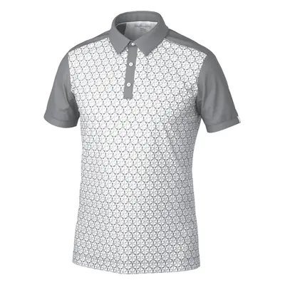 Galvin Green Mio Mens Breathable Short Sleeve Shirt Cool Grey/Sharkskin Polo Shirt