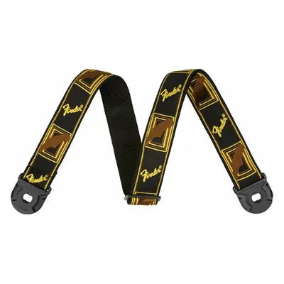 Fender Quickgrip Mono BR YL Textile guitar strap Brown/Yellow