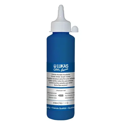 Lukas Cryl Liquid Acrylic Paint Ultramarine Light ml pc