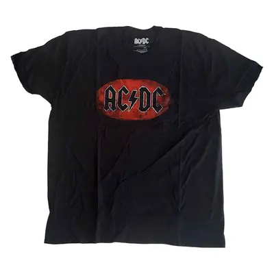 AC/DC T-Shirt Oval Logo Vintage Unisex Black