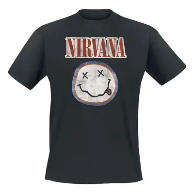 Nirvana T-Shirt Distressed Logo Unisex Black