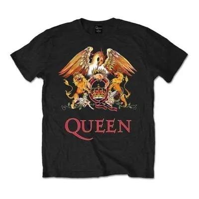 Queen T-Shirt Classic Crest Unisex Black