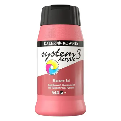 Daler Rowney System3 Acrylic Paint Fluorescent Red ml pc