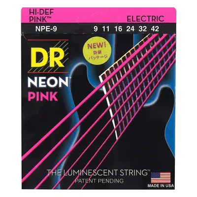 DR Strings NPE-9 Neon E-guitar strings