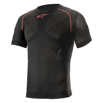 Alpinestars Ride Tech V2 Top Short Sleeve Summer Black Red Motorcycle Functional Shirt