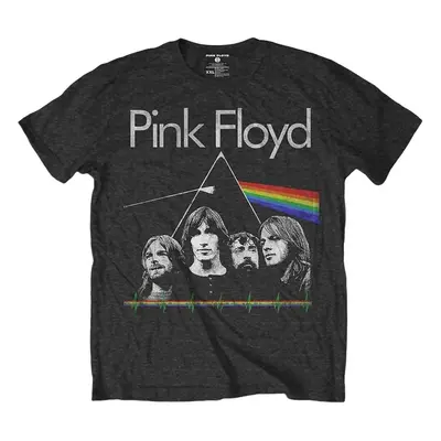 Pink Floyd T-Shirt Dark Side of the Moon Band & Pulse Unisex Charcoal Grey