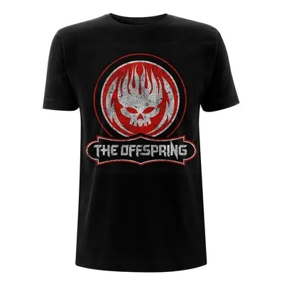 The Offspring T-Shirt Distressed Skull Unisex Black