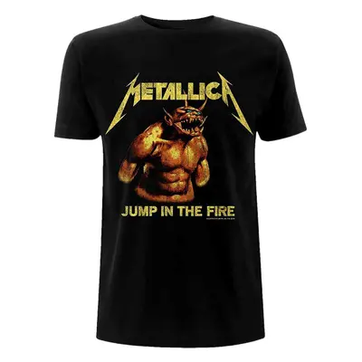 Metallica T-Shirt Jump In The Fire Vintage Unisex Black