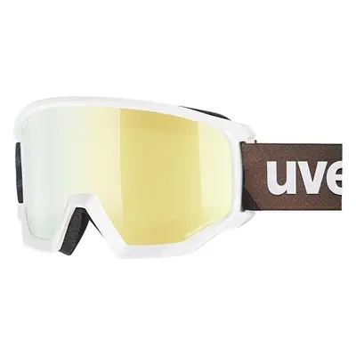 UVEX Athletic CV White Mat/Mirror Gold/Green Ski Goggles