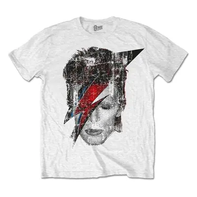 David Bowie T-Shirt Halftone Flash Face Unisex White