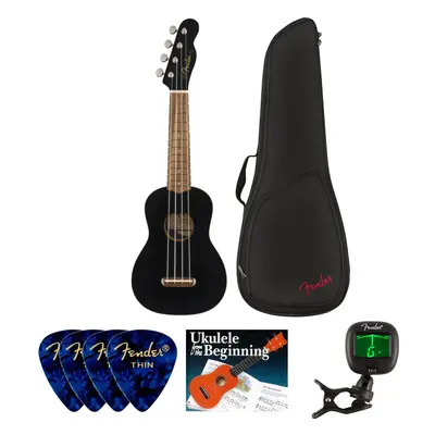 Fender Venice Ukulele WN SET Black Ukulele