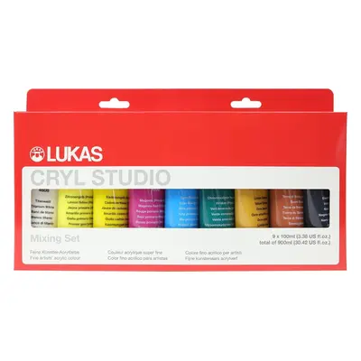 Lukas Cryl Studio Set of Acrylic Paints Mix 9 x ml