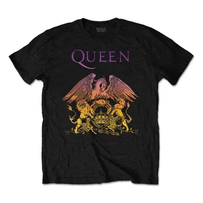 Queen T-Shirt Gradient Crest Unisex Black