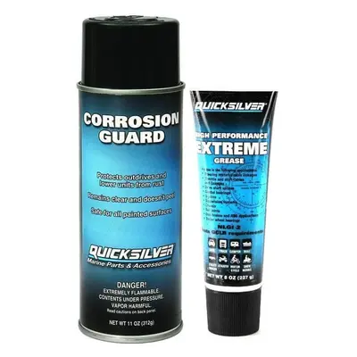 Quicksilver Corrosion Guard + Extreme SET Marine Grease, Boat Flusher