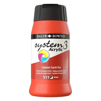 Daler Rowney System3 Acrylic Paint Cadmium Scarlet Hue ml pc