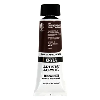 Daler Rowney Cryla Artists’ Acrylic Paint Quinacridone Burnt Orange ml pc