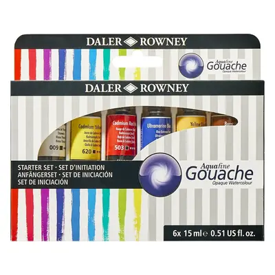 Daler Rowney Aquafine Set of Gouache Paints Starter Set x ml