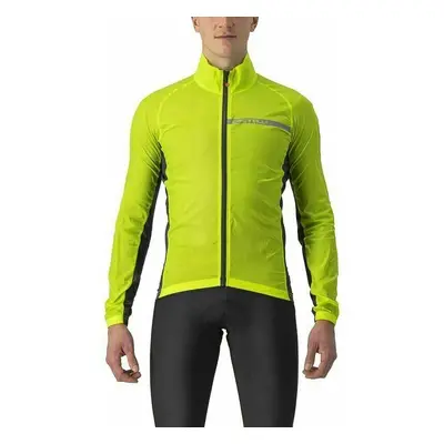 Castelli Squadra Stretch Jacket Electric Lime/Dark Gray