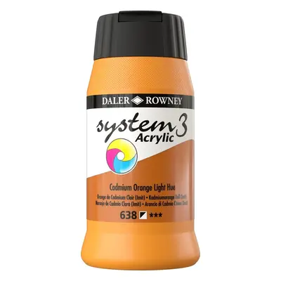 Daler Rowney System3 Acrylic Paint Cadmium Orange Light Hue ml pc