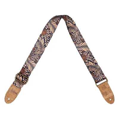 Cascha CGS-VC6 Vegan Cork Textile guitar strap Midnight Jungle