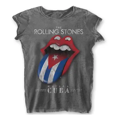 The Rolling Stones T-Shirt Havana Cuba Womens Charcoal Grey