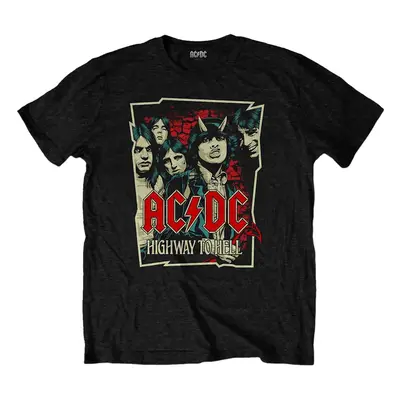 AC/DC T-Shirt Highway To Hell Sketch Unisex Black