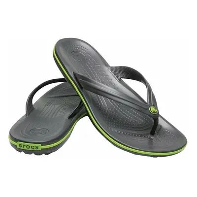 Crocs Crocband Flip Slides Graphite/Volt Green