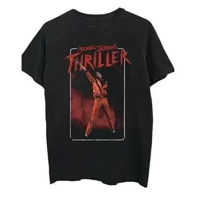 Michael Jackson T-Shirt Thriller White Red Suit Unisex Black