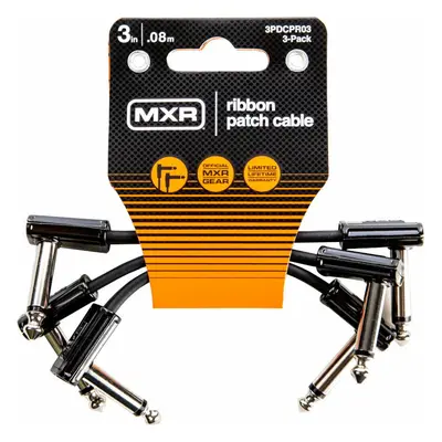 Dunlop MXR 3PDCPR03 Ribbon Patch Cable Pack cm Angled - Angled Patch Cable