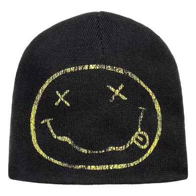 Nirvana Hat Happy Face Black