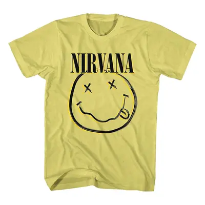 Nirvana T-Shirt Inverse Happy Face Unisex Yellow