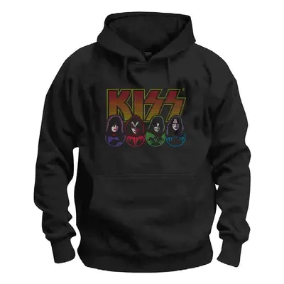 Kiss Hoodie Logo, Faces & Icons Black