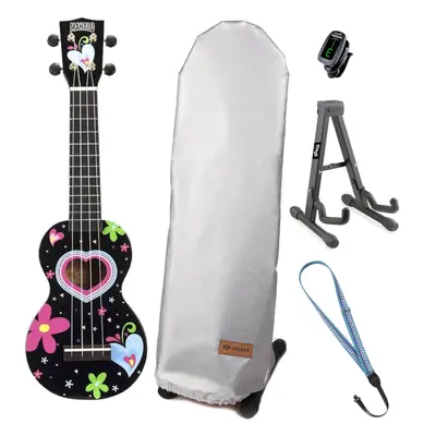 Mahalo Ukulele SET Heart Black Ukulele