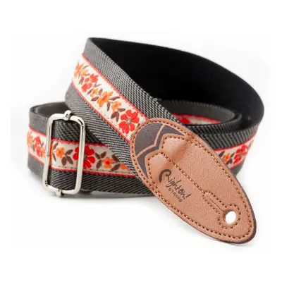 RightOnStraps Surf Textile guitar strap Hawaii Black