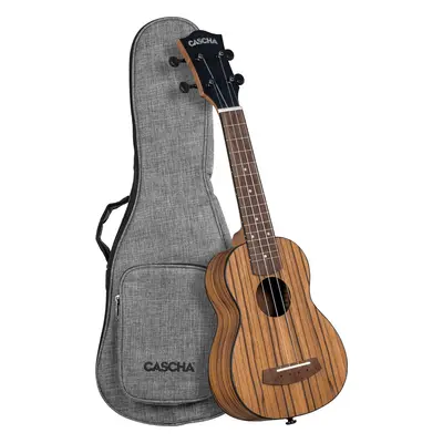 Cascha Ukulele Zebra Wood Natural Ukulele