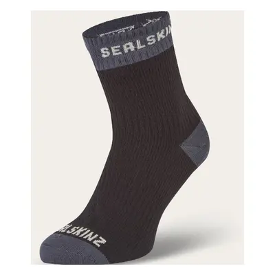 Sealskinz Waterproof Warm Weather Ankle Length Sock Black/Grey Cycling Socks