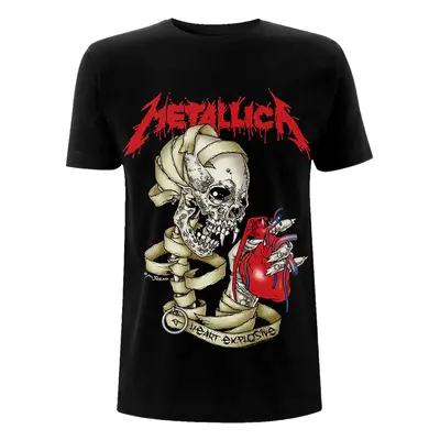 Metallica T-Shirt Heart Explosive Unisex Black