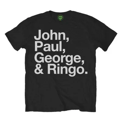 The Beatles T-Shirt John, Paul, George & Ringo Unisex Black