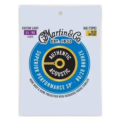 Martin MA175PK3 Authentic SP Guitar strings