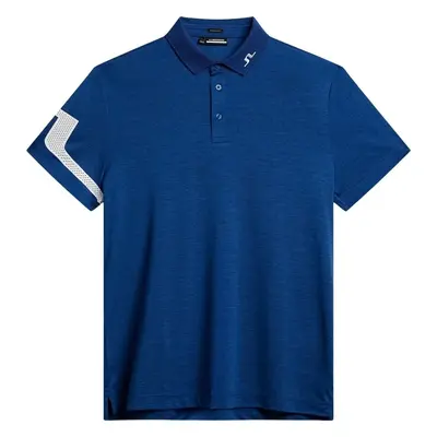 J.Lindeberg Heath Regular Fit Estate Blue Melange Polo Shirt