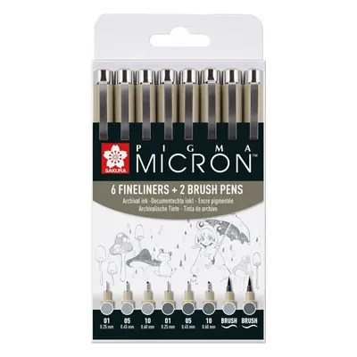 Sakura Pigma Micron Fineliner Technical pens Grey pcs